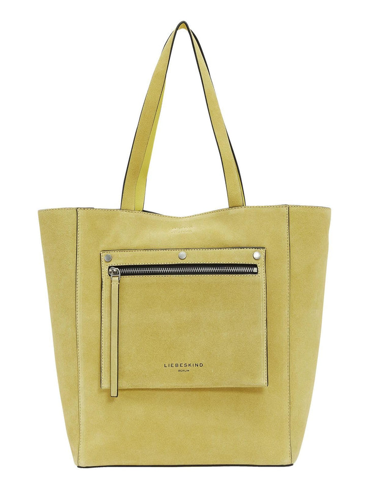 Liebeskind Damen Steph Suede Shopper L Pale Banana, Pale Banana