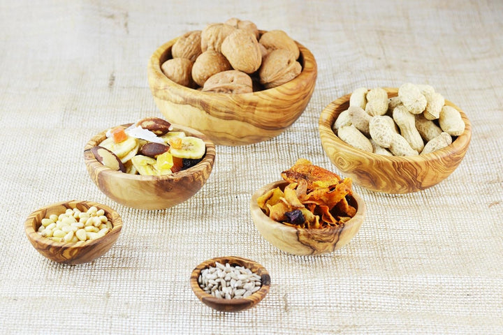 Olive Holz Nistkasten Schalen-Set, 6 Stück, Korn/Natur