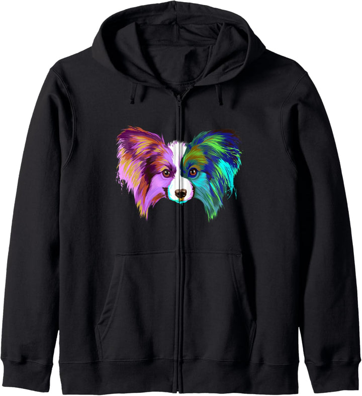 Hund Kontinentaler Zwergspaniel Papillon Kapuzenjacke