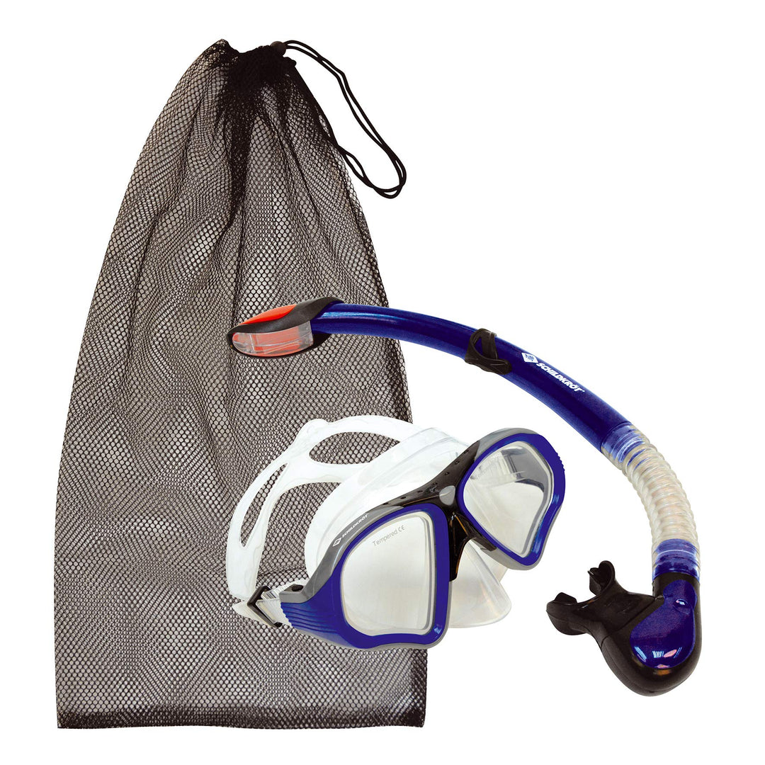 Schildkröt® Premium Schnorchelset Palau 2-teilig, Brille, Schnorchel Dry-Top, ABC Set, Tauchset für