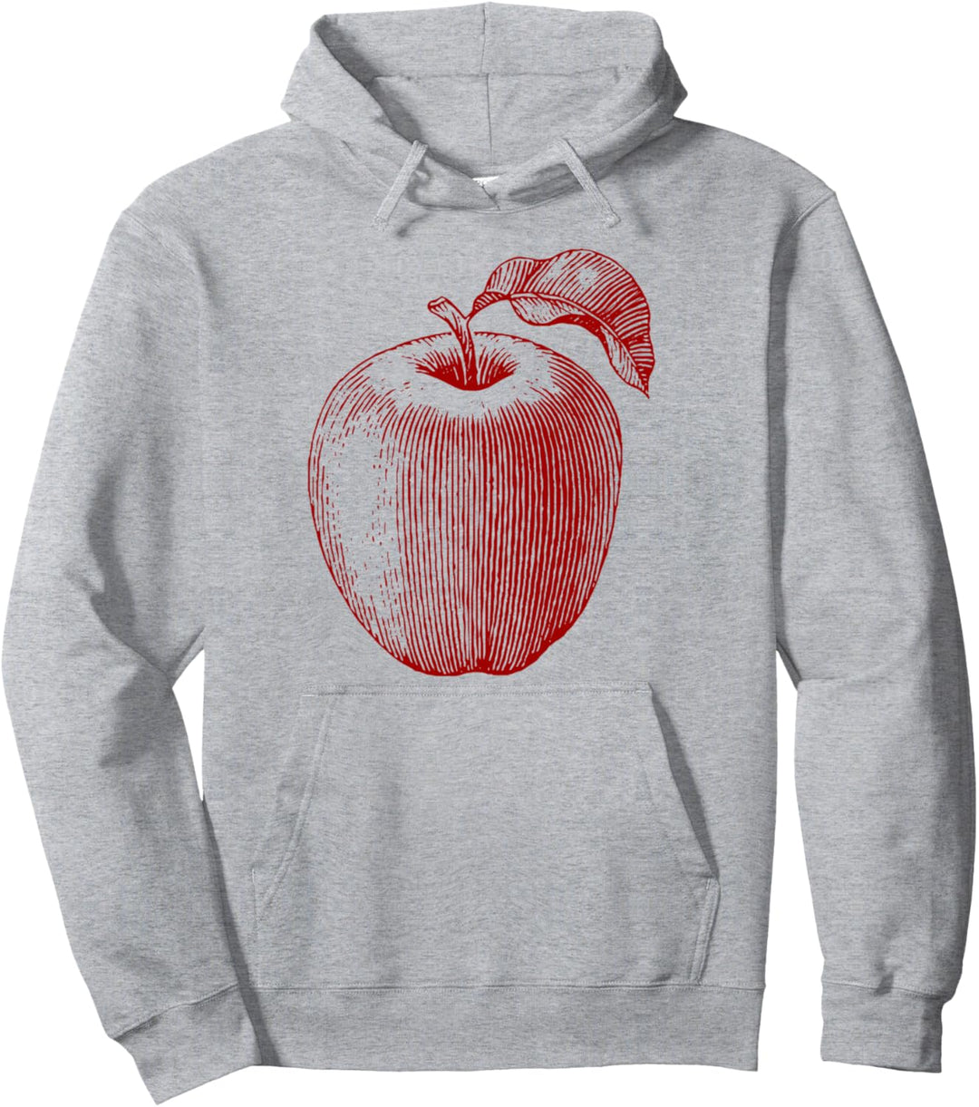 Apfel Rote Früchte Vintage-Grafikgeschenk - Apfel Pullover Hoodie