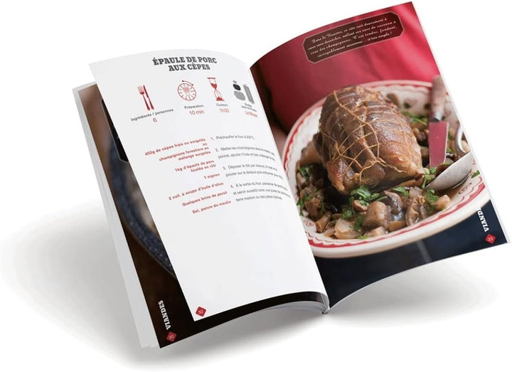 GRANITEWARE - Roaster Bräter aus emailliertem Stahl - Gross - Edelstahlrost + Rezeptbuch