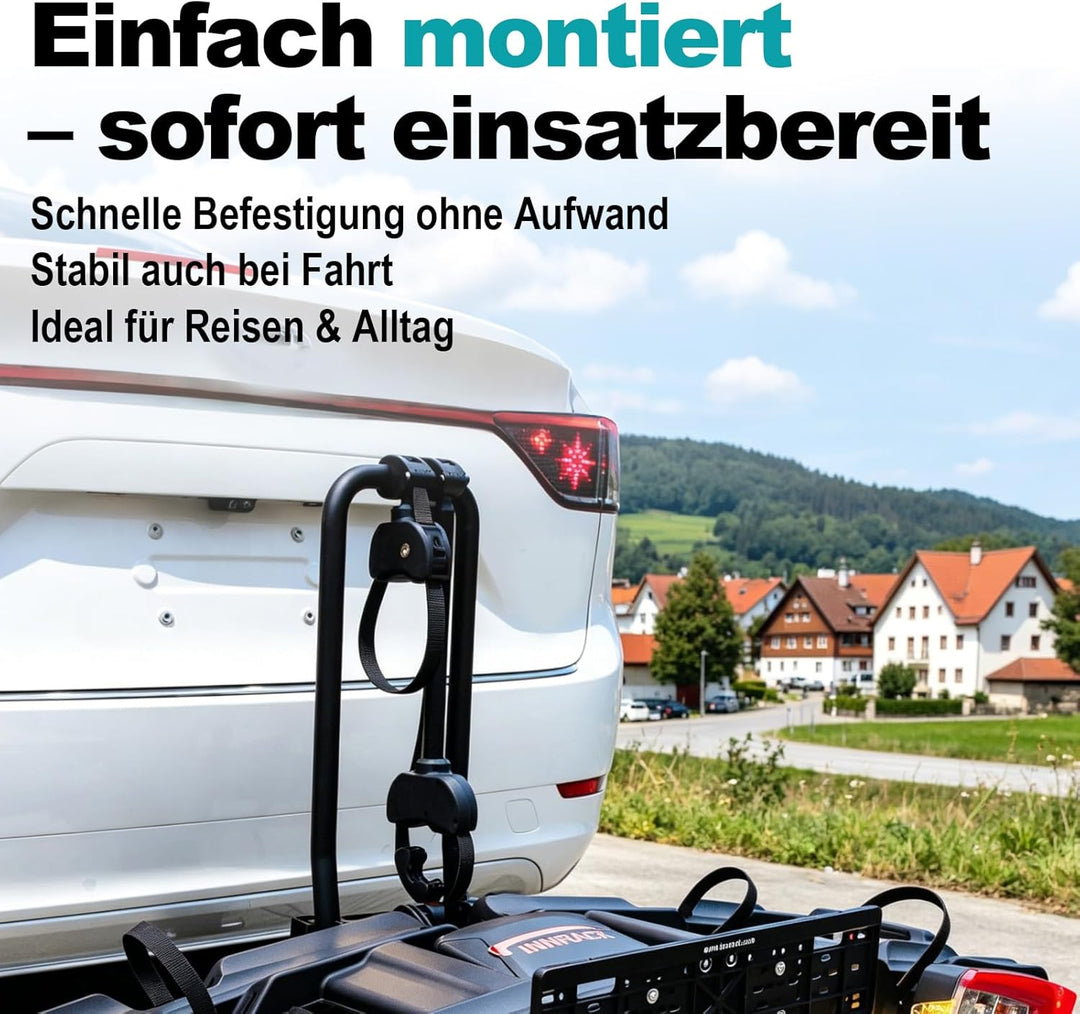 Strap-Rahmenhalter beidseitig für Fahrradträger ebike – Sichere und Flexible Befestigung Verstellbar