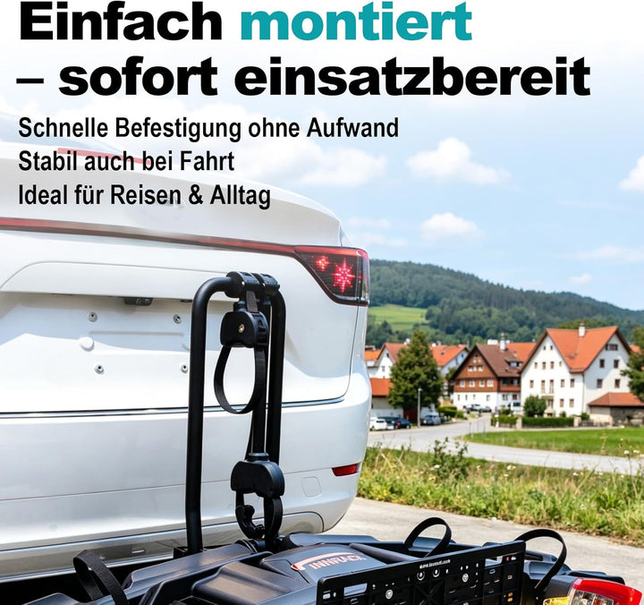 Strap-Rahmenhalter beidseitig für Fahrradträger ebike – Sichere und Flexible Befestigung Verstellbar