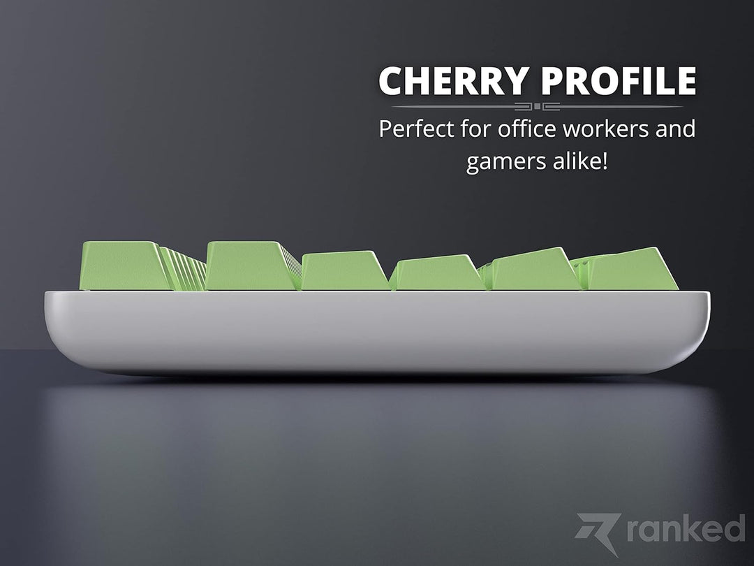 Ranked Leeres Premium-Tastenkappen-Set | 1,4 mm Dickes PBT | Cherry-Profil für Mechanische Tastatur