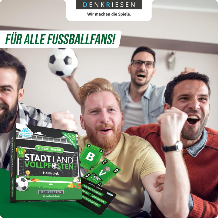 DENKRIESEN - Stadt Land Vollpfosten® – Das Kartenspiel - Fussball Edition - &