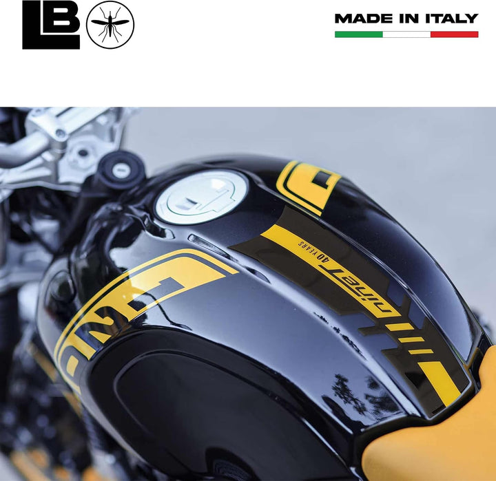 LABELBIKE 3D Aufkleber Motorrad Tankpad kompatibel mit BMW | R nineT - 40-jähriges Jubiläum, Harzsch