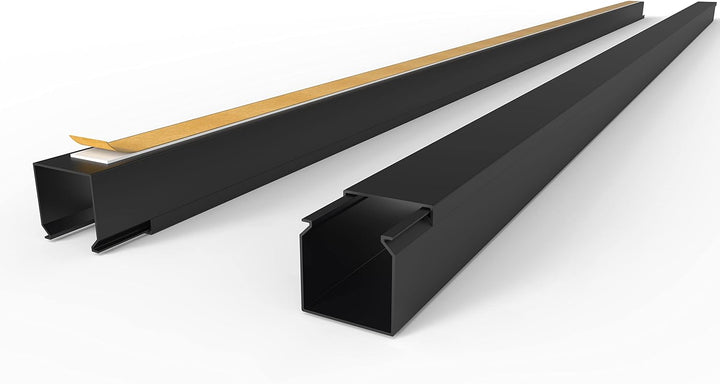 Kabelkanal Selbstklebend Pro mit Schaumklebeband, Kabelschacht 20m 25x25mm - 20x1m, Black - Schwarz