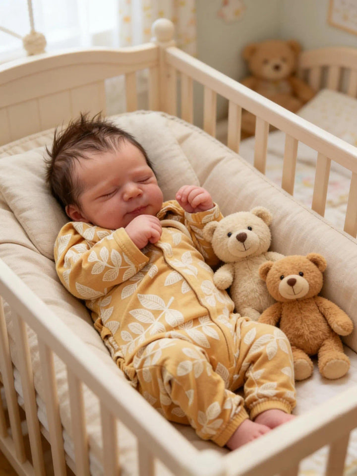 Zero pam Reborn Baby Puppe Schwarz - 19 Zoll Lebensechte Babypuppen Mädchen Realistische Newborn Bab