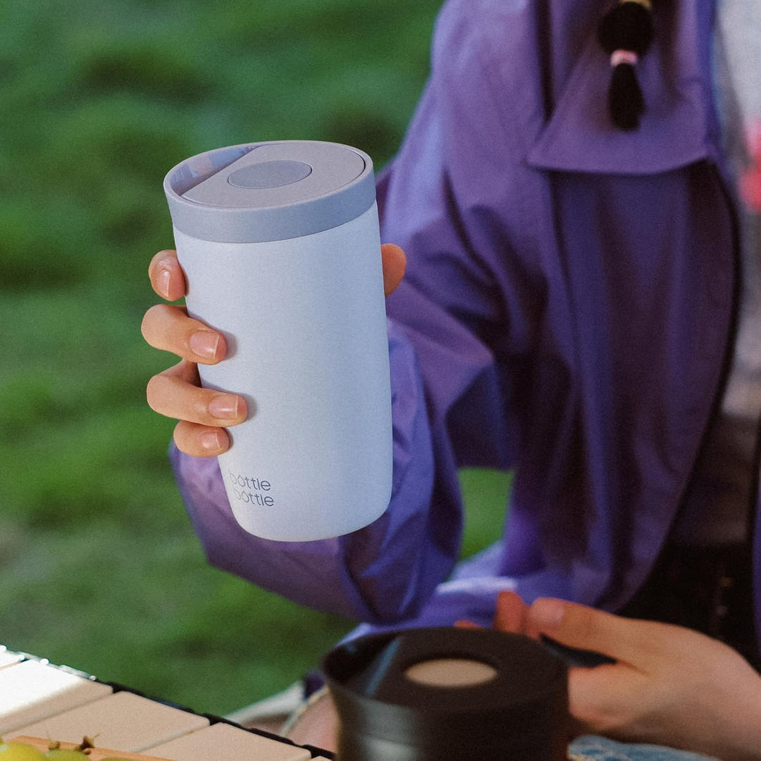 BOTTLE BOTTLE Thermobecher 350ml für Kaffee oder Tee, auslaufsicher und Easy Quick-Press-Verschluss,