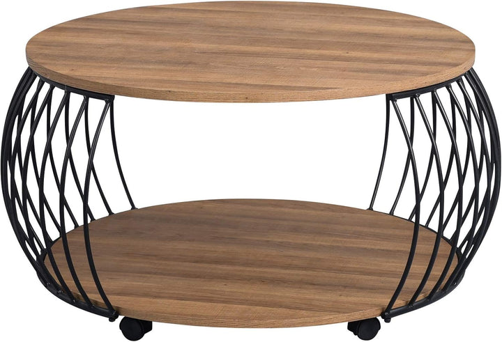 M2 Kollektion Peking 2 Couchtisch/Sofatisch, MDF, Höhe 47cm, Durchmesser 80cm Peking 1, Peking 1