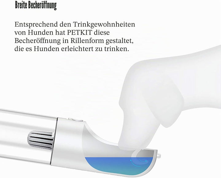 PETKIT P008 EVERSWEET Hundetrinkflasche für unterwegs, Leckdichte Outdoor Trinkflasche - 400ml Blau,