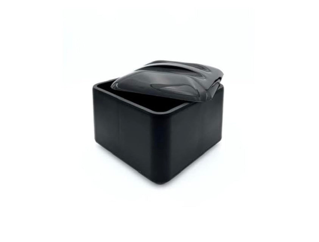 MC Ristorazione - Quadratischer Eimer aus Kunststoff, 6 Liter, schwarz, hergestellt in Italien