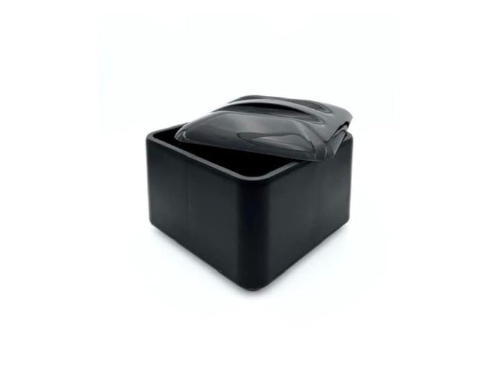 MC Ristorazione - Quadratischer Eimer aus Kunststoff, 6 Liter, schwarz, hergestellt in Italien