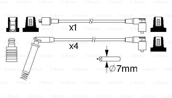 Bosch 0986357148 - Zündleitung - 5er Set