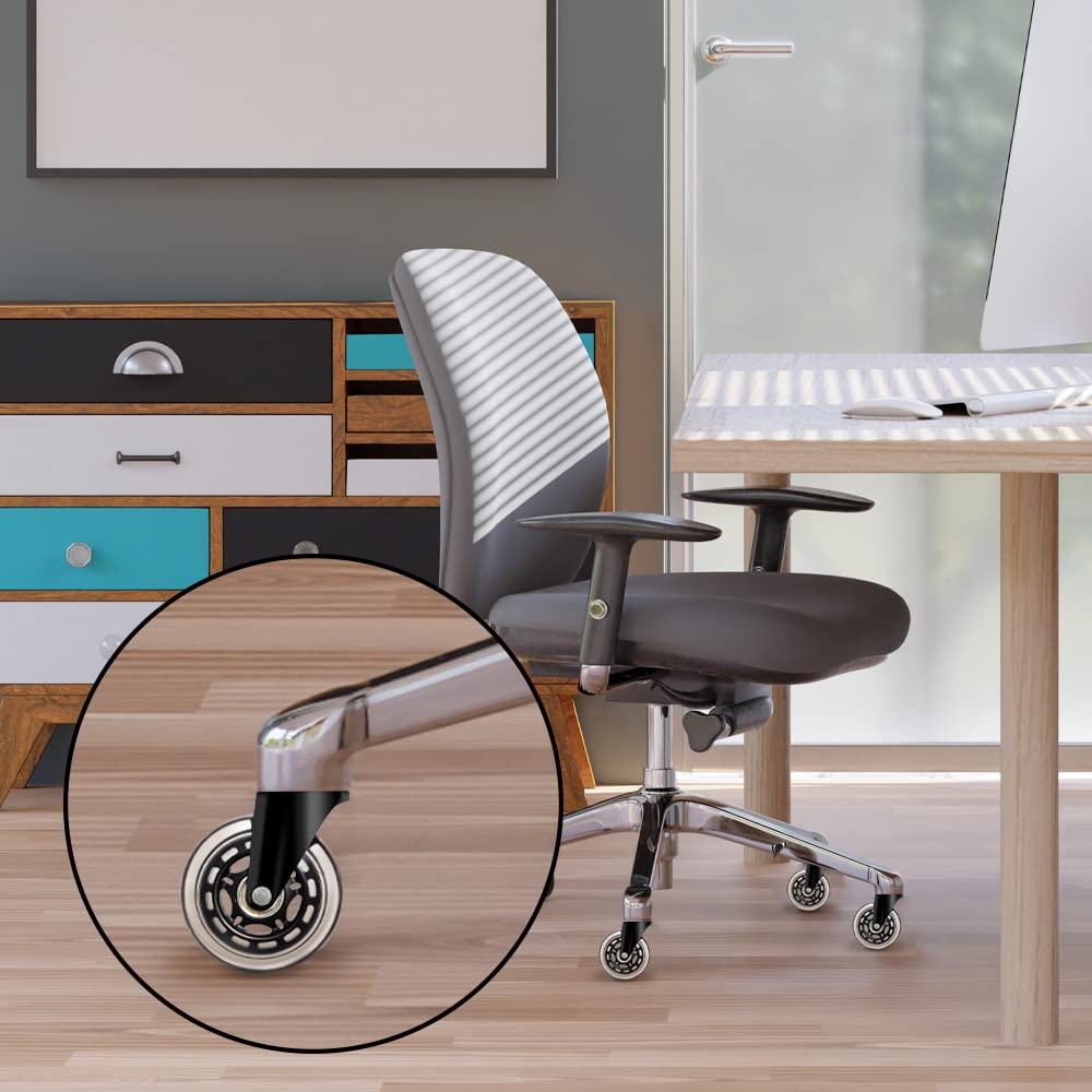 addhome 5er Set Hartbodenrollen | Bürostuhl Rollen 10x22mm | leise Ersatzrollen für Teppich- und Par