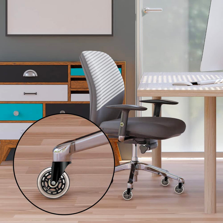 addhome 5er Set Hartbodenrollen | Bürostuhl Rollen 11x22mm | leise Ersatzrollen für Teppich- und Par