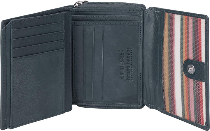bruno banani Geldbörse Mandala Echt Leder Damen | lässig-schickes Lederportemonnaie, RFID-Schutz, kl