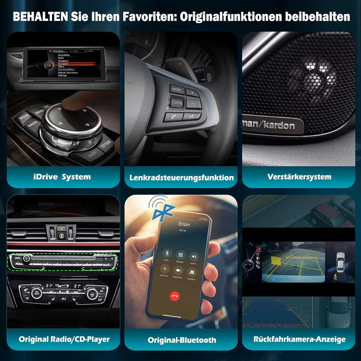 Erisin Android 16 Qualcomm 10.25" 8-Kern 4GB+64GB Autoradio GPS Navi für BMW X1 F48 (2016-2017) NBT