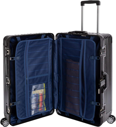 Travelhouse London Koffer Sport schwarz - XL Alu Rahmen Polykarbonat Hartschale · Trolley Reisekoffe