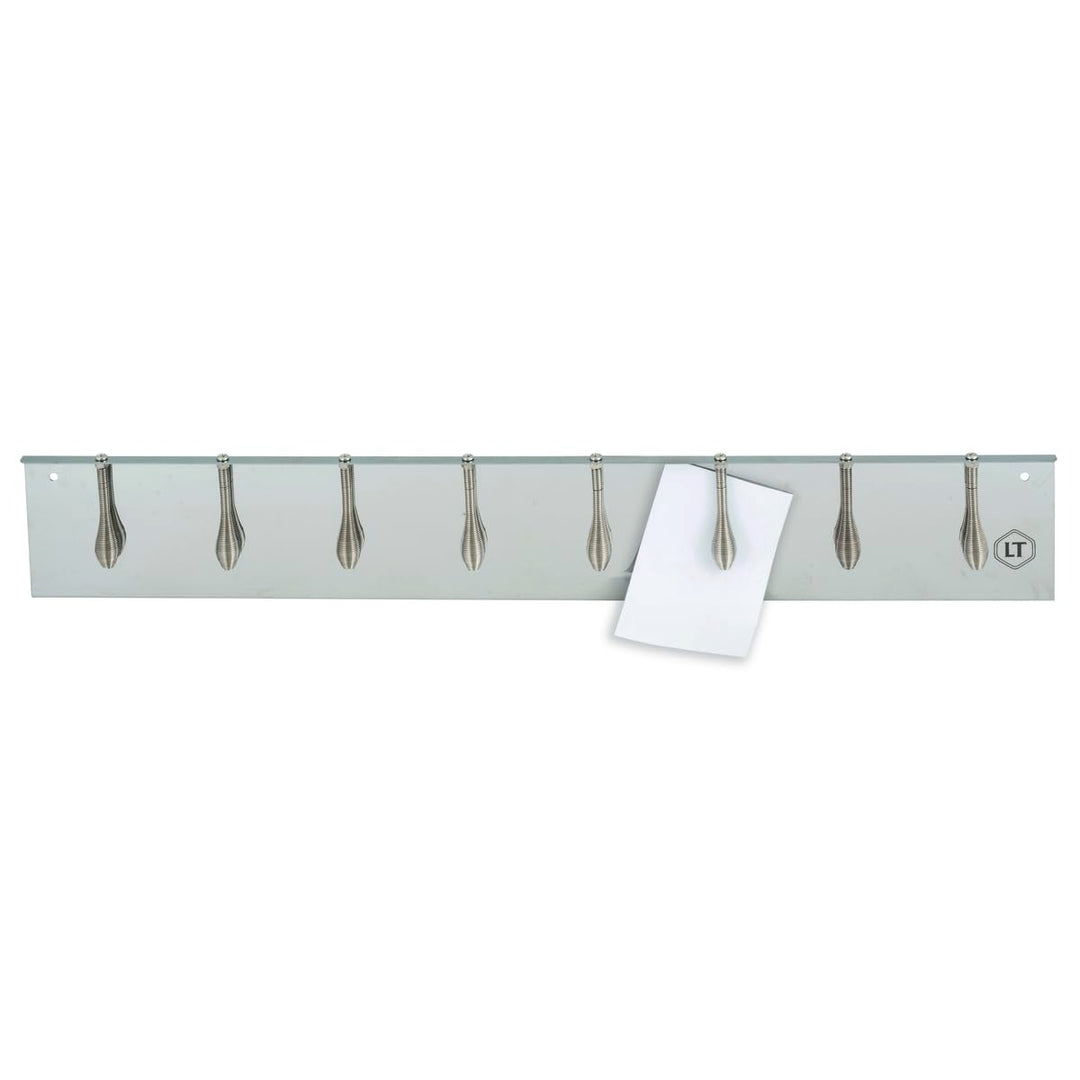 Louis Tellier N8030 Zettel-Aufbewahrungsschiene mit 8 Haken, 62,5 cm, Edelstahl