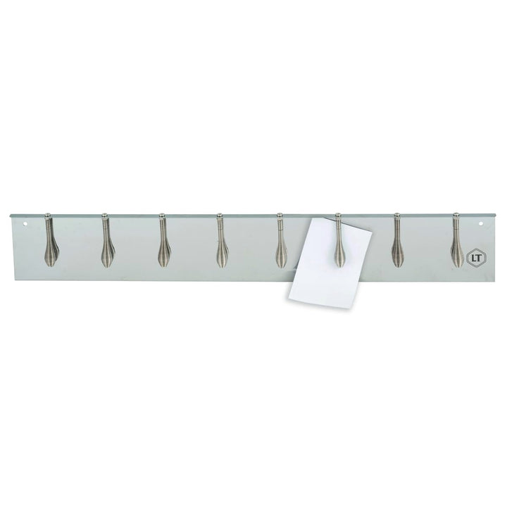 Louis Tellier N8030 Zettel-Aufbewahrungsschiene mit 8 Haken, 62,5 cm, Edelstahl