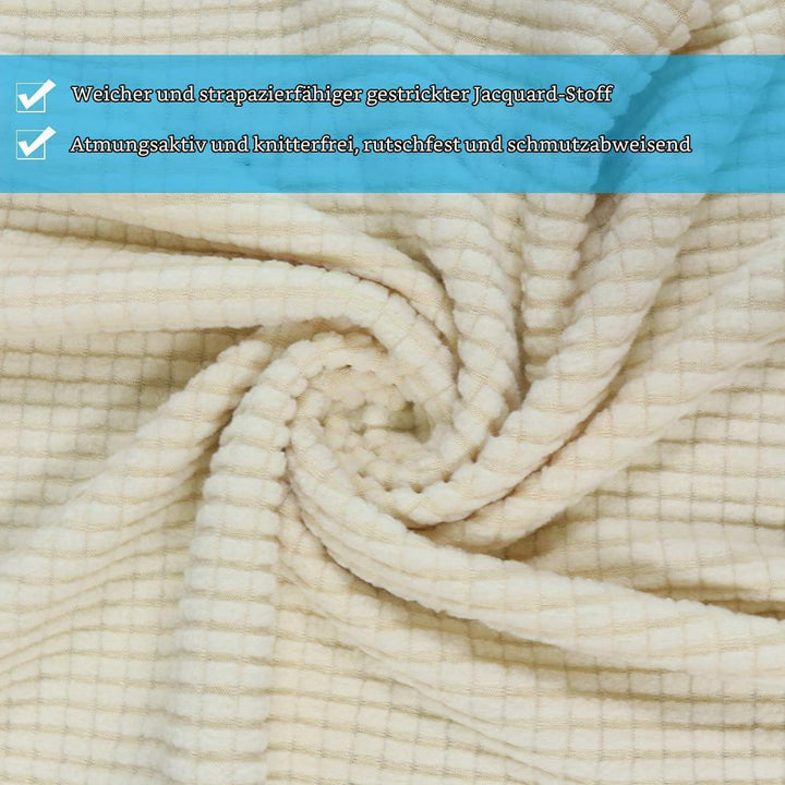 Leeyunbee Universal Stretch Stuhlhussen 6er Set, Abnehmbarer Waschbarer Jacquard Spandex Stuhlbezug,