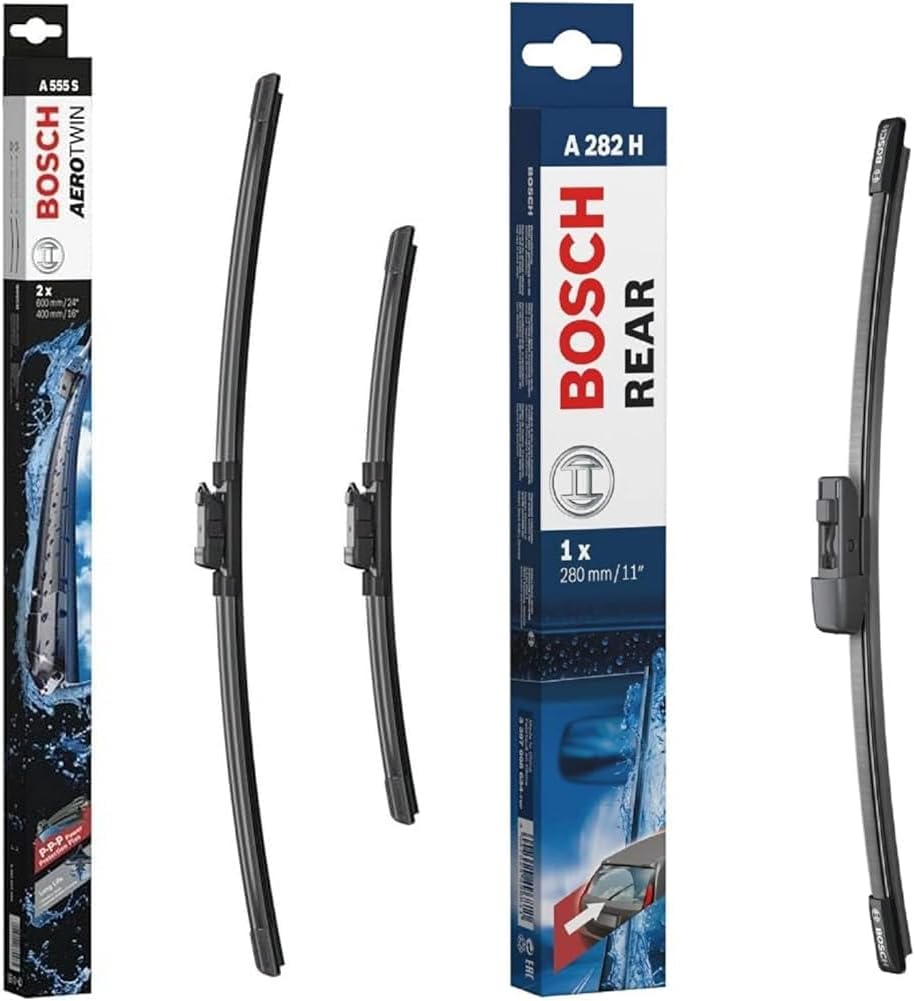 Wischblatt Satz Aerotwin A555S + Bosch A282H Rear Heckscheiben-Wischer, A282H