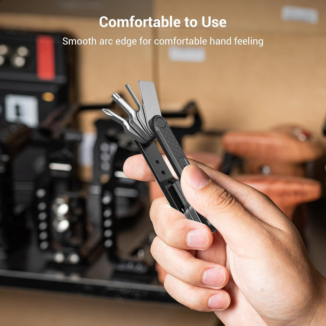 SMALLRIG Kamera Multitool Werkzeug mit Schraubendreher und Schraubenschlüssel, Folding Screwdriver T