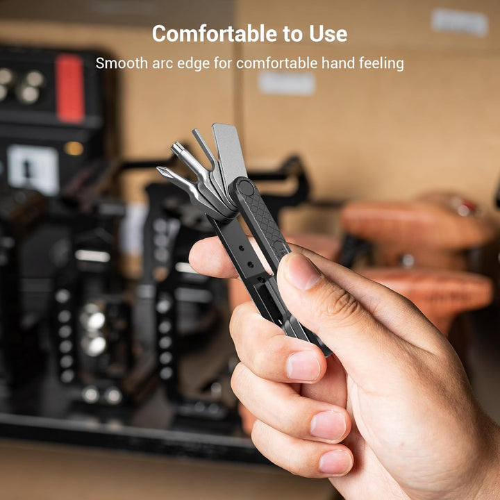 SMALLRIG Kamera Multitool Werkzeug mit Schraubendreher und Schraubenschlüssel, Folding Screwdriver T