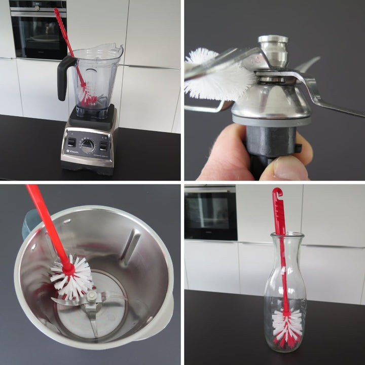 zederle 3X Mixtopf-Spülbürste &amp; 3X Messerbürste, Reinigungsbürste für Thermomix, Monsieur Cuisine, B