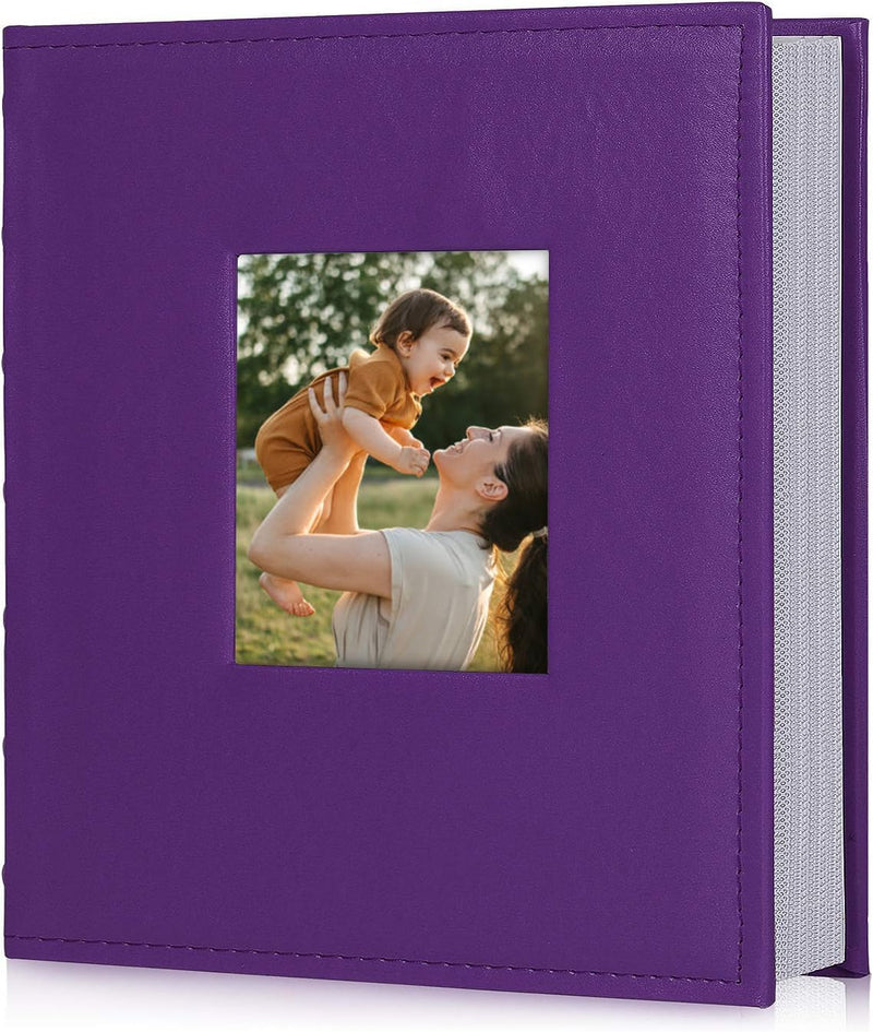 RECUTMS Fotobuch 15.2 x 10.2 cm grosses Fotoalbum für 200 Fotos, weisse Papierseiten, kleine Fotoalb