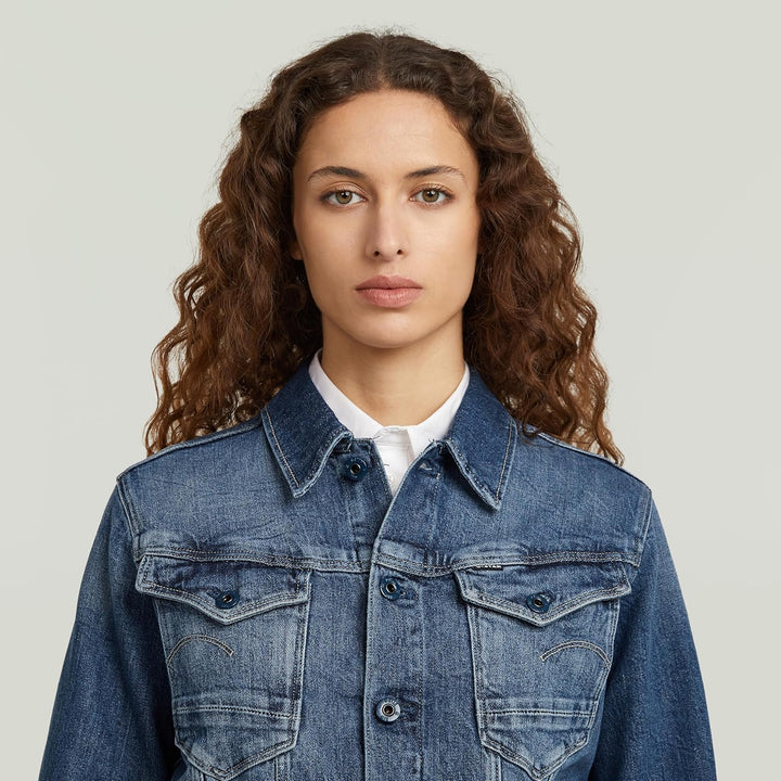 G-STAR RAW Damen Arc 3d Slim Jacket M Blau (Faded Santorini D20051-c911-c767), M Blau (Faded Santori
