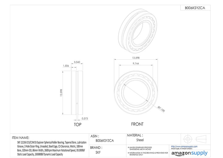 SKF Pendelrollenlager 22236 CCK/C3W33