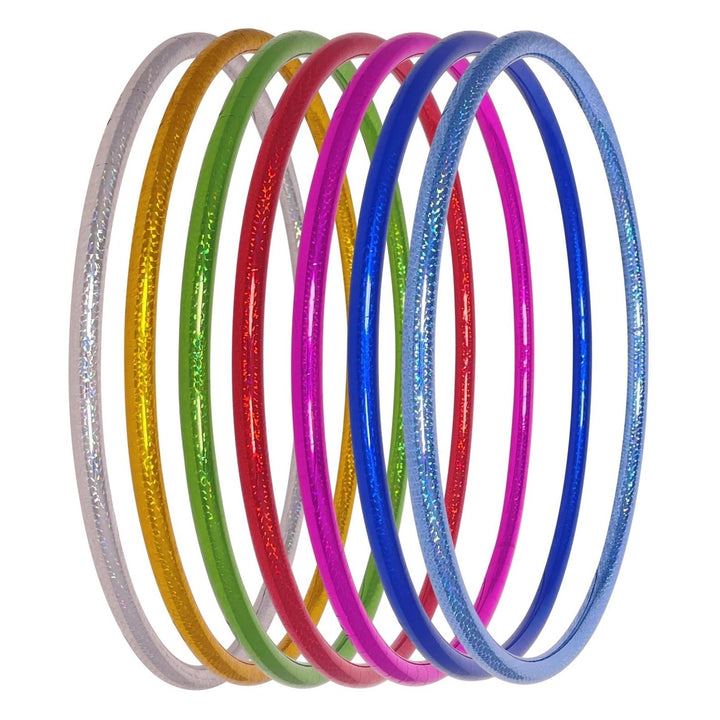 Hoopomania Kinder Hula Hoop Reifen, Hologramm Muster, Ø60/70/80cm Ø70cm Orange, Ø70cm Orange
