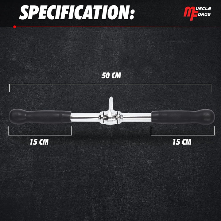 MuscleForge® Aufsatz für Latzug, Seilzug, Griff mit Drehbarem für Kabelmaschine, Kabelzug Griff für