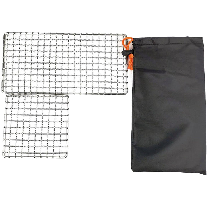 Edelstahl -Mesh Camping Grill, 2pcs Grills Backpacker -Grillgrill, Lagerfeuer Cooking BBQ Rost, Outd