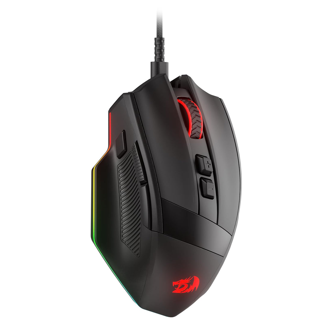 Redragon M923 Kabelgebundene RGB Gaming Maus, Optische Ergonomische Maus mit Max. 24.000 DPI, Hochpr