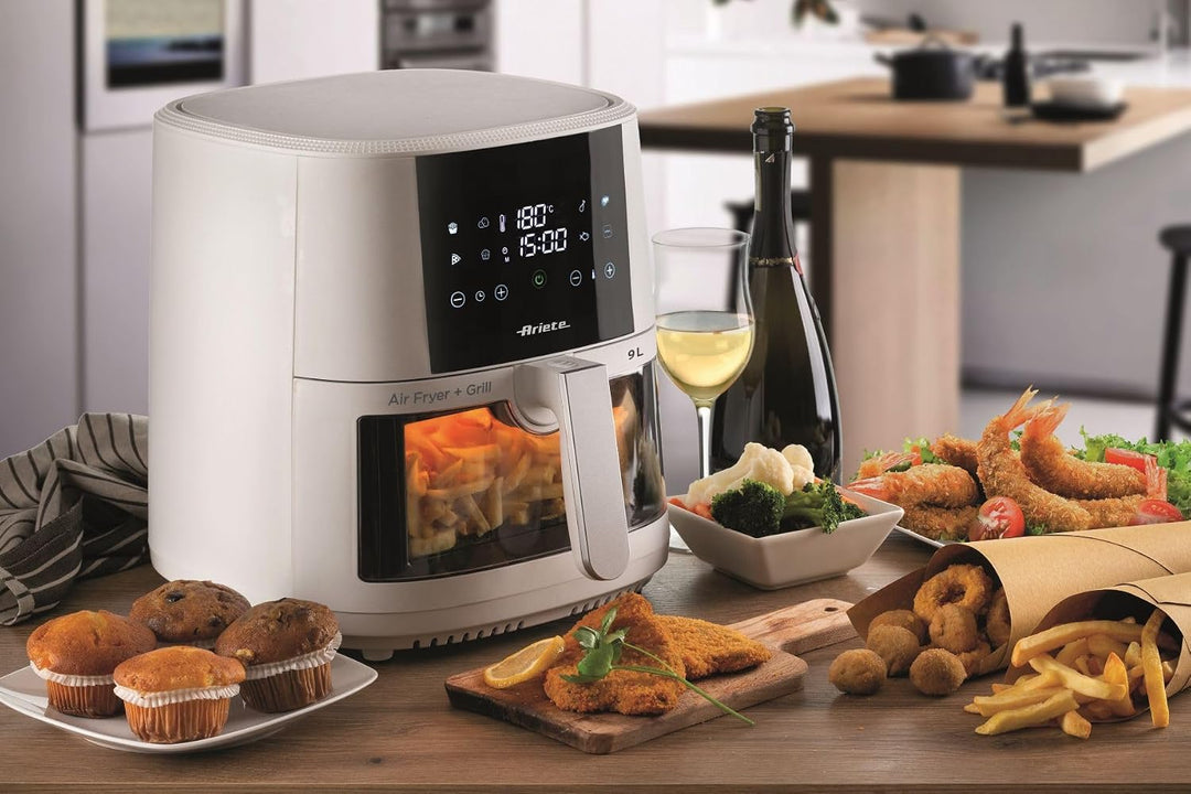 Ariete 4630 Luftfritteuse 9 l, 1500 W, Fassungsvermögen 9 l, Kochkapazität 3,5 kg, 8 voreingestellte