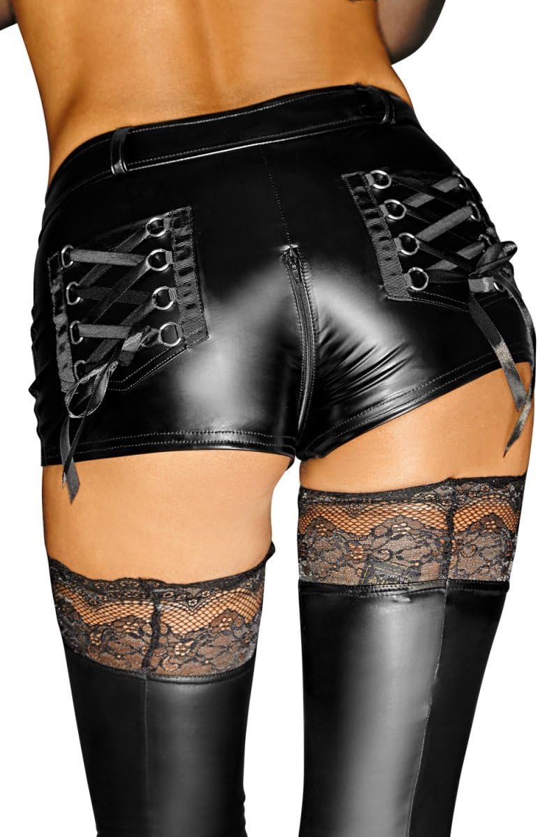 Noir Handmade Damen Slip Schwarz Taille 3XL, Taille 3XL