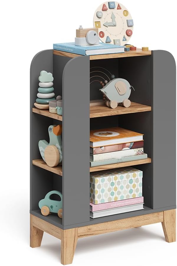 VitaliSpa Kinderregal Malia, Artisan/Grau, 60 x 88 cm mit 9 fächern, mit höhenverstellbaren Einlegeb