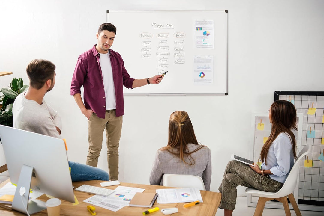 Bi-Office Magnetisches Whiteboard Maya - 60 x 45 cm - Emaillierte Premiumoberfläche, Trocken Abwisch