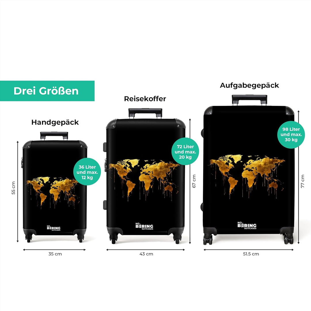 Koffer XL Gross 77x51.5x28 cm Reisekoffer mit Rollen Leicht Trolley grosser Hartschalenkoffer Rollko