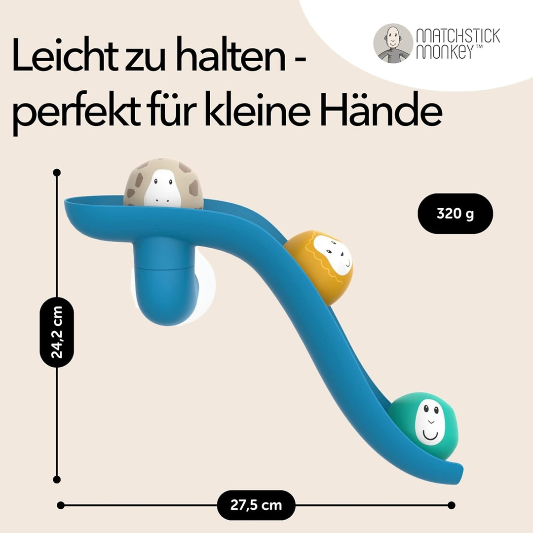 Matchstick Monkey Badewannen Rutsch-Set – Baby Badespielzeug, sensorisches Lernen, leicht zu greifen