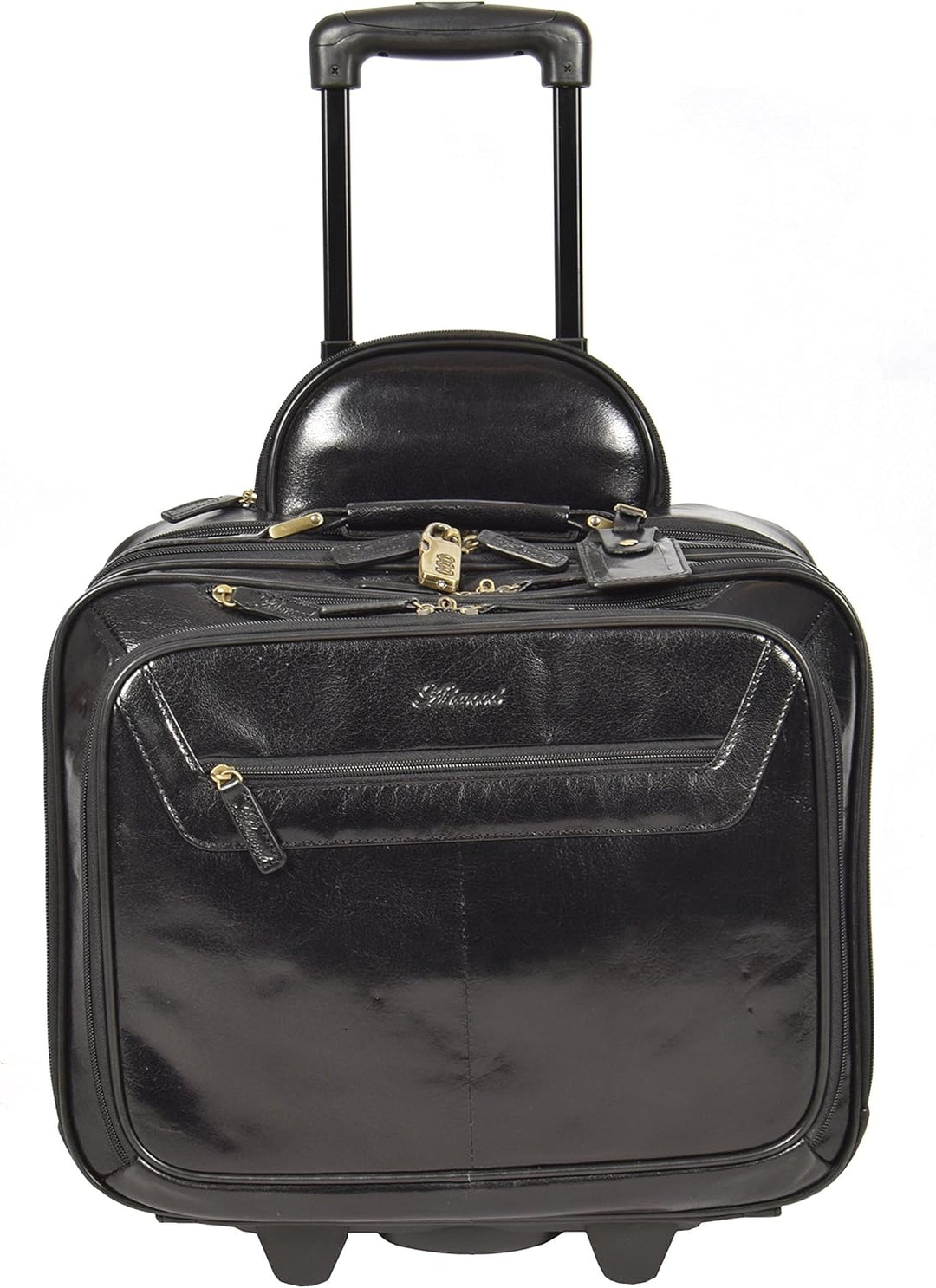 A1 FASHION GOODS , Herren Damen Unisex Pilotenkoffer Schwarz schwarz