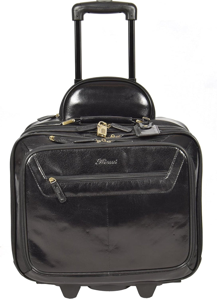 A1 FASHION GOODS , Herren Damen Unisex Pilotenkoffer Schwarz schwarz