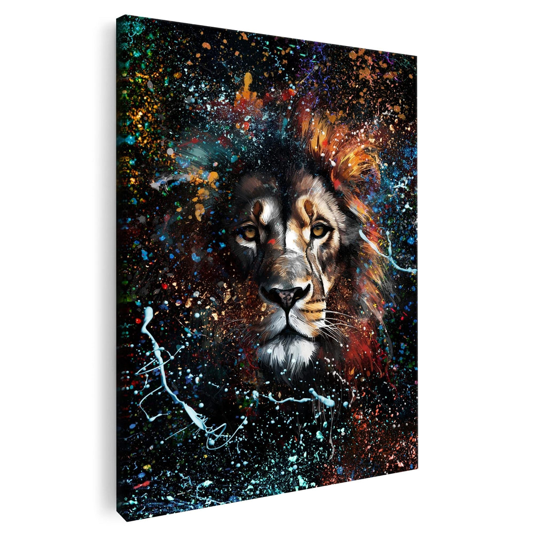 Artmazing | Bild Löwe Bunt | Pop Art Bilder | Löwe Bild Leinwand | Löwenbilder Modern | Leinwandbild
