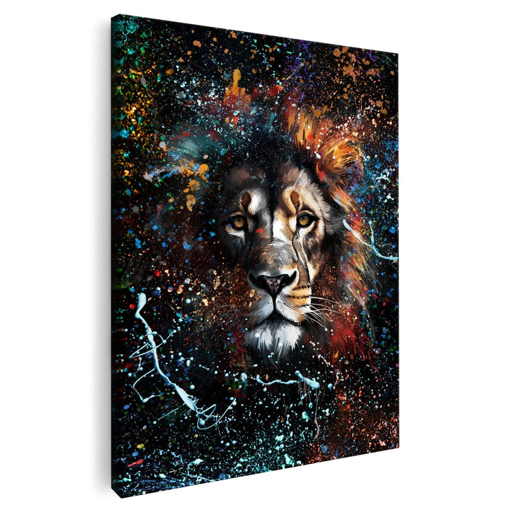 Artmazing | Bild Löwe Bunt | Pop Art Bilder | Löwe Bild Leinwand | Löwenbilder Modern | Leinwandbild