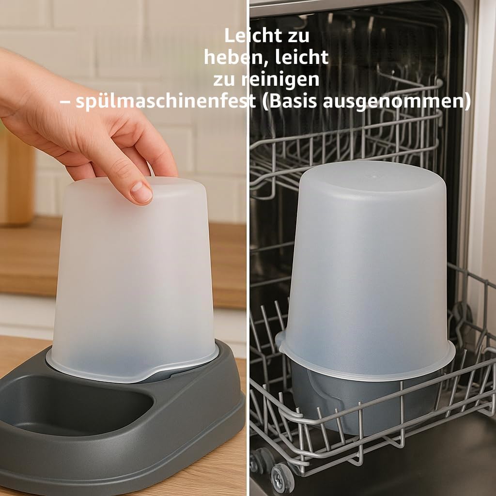 Automatischer Futter- und Wasserspender für Hunde und Katze - 2,5L - Futterautomat Katze - Futterspe