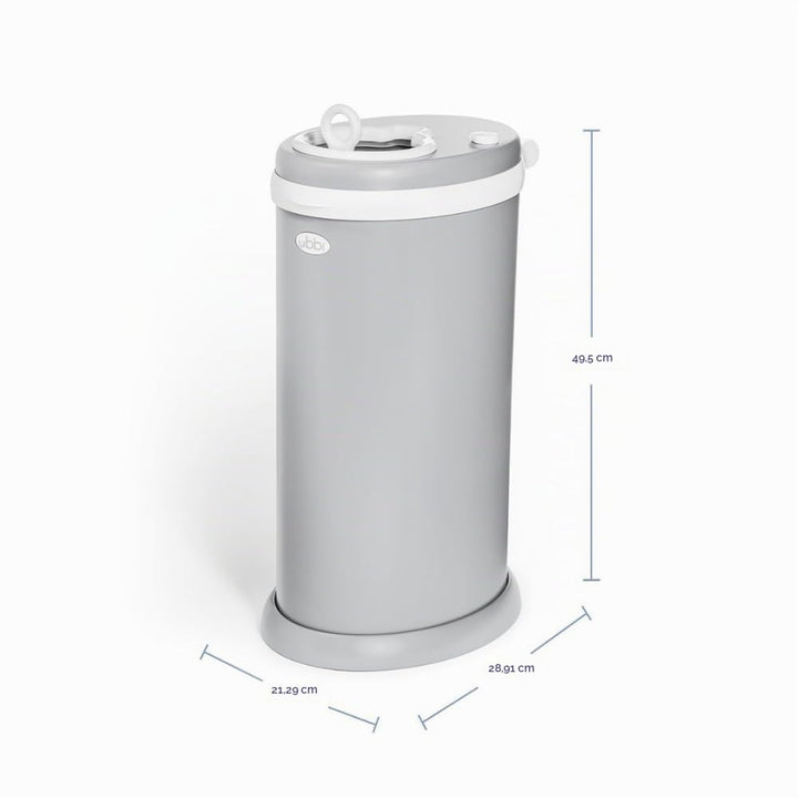 Ubbi Steel Diaper Pail, Odor Locking, No Special Bag Required, Award-Winning, Registry Must-Have, Gr